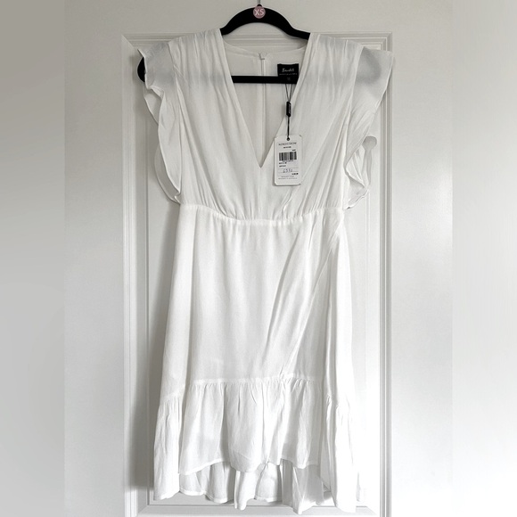 NWT Bardot Ivory Flowy Mini Fit & Flare Dress Size US 4/XS